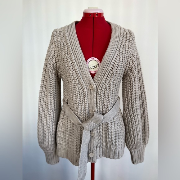 & Other Stories 100% Wool Sweater with Tie - Picture 3 of 9